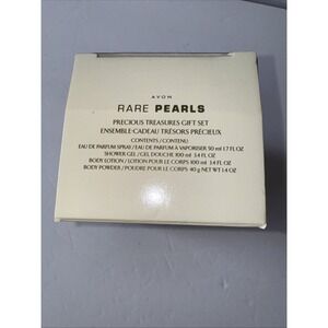 Vintage Avon 2005 Rare Pearls Gift Set Parfum Lotion Shower‎ Gel Body Powder